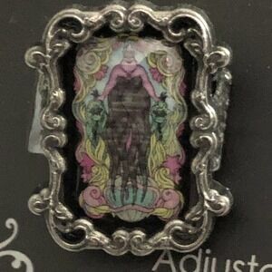 Disney The Little Mermaid Ursula Cameo Ring Adjustable Metal Ring Ariel NWT
